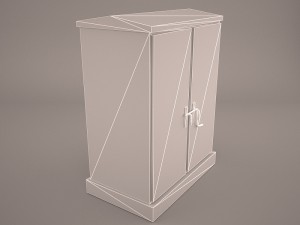 outdoor electric power control panel 3D 模型