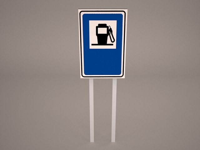 gas station signs Model 3D .c4d .max .obj .3ds .fbx .stl .blend 