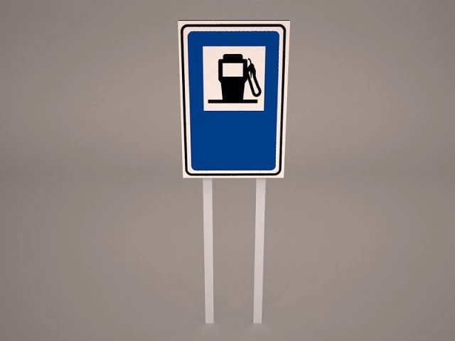 gas station signs 3D Model .c4d .max .obj .3ds .fbx .stl .blend 