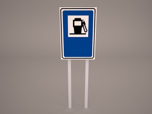 gas station signs 3D Model