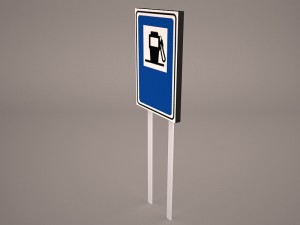 gas station signs Model 3D