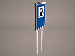 gas station signs Model 3D