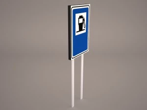 gas station signs 3D Model