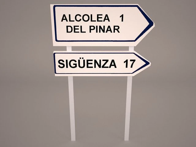 wooden arrow signs 3D Model .c4d .max .obj .3ds .fbx .stl .blend 