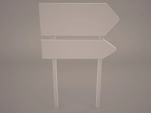 wooden arrow signs 3D Model