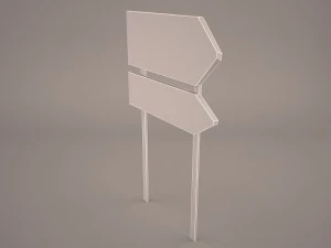 wooden arrow signs 3D Model