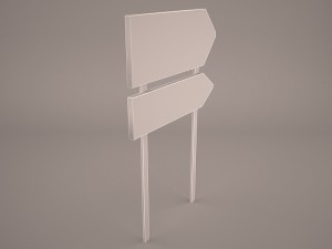 wooden arrow signs 3D मॉडल