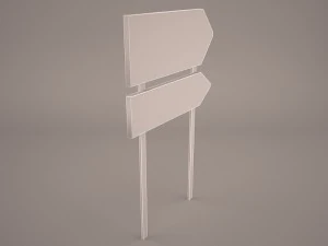 wooden arrow signs 3D Model