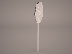 70 speed limit sign Model 3D