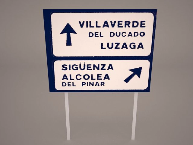 wooden arrow signs 3D Model .c4d .max .obj .3ds .fbx .stl .blend 