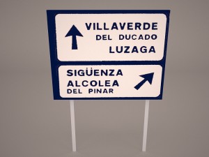 wooden arrow signs 3D Модель
