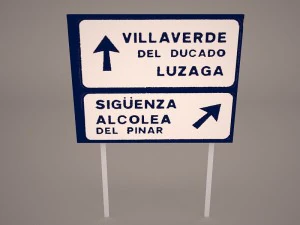 дерев'яні знаки зі стрілками 3D Модель