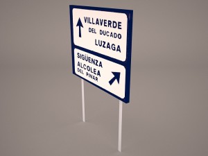 wooden arrow signs Modelo 3D