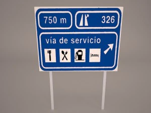 木製の矢印標識 3Dモデル