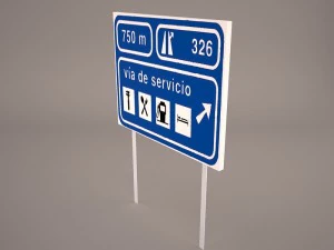 wooden arrow signs 3D Model
