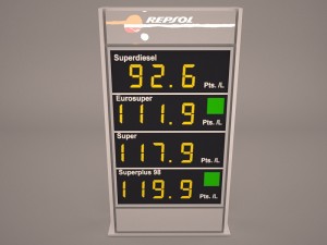 gas price sign 3Dモデル