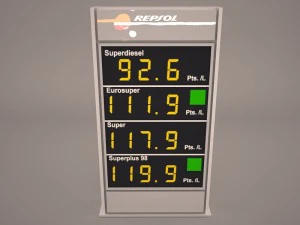 gas price sign 3D Model