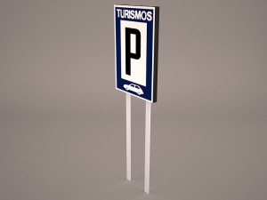parking sign 3D Model