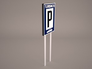 parking sign 3D Model