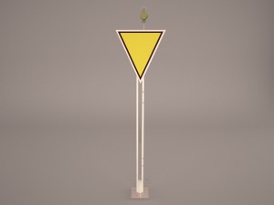 yield sign 3D Model