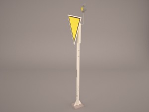 yield sign 3D Model