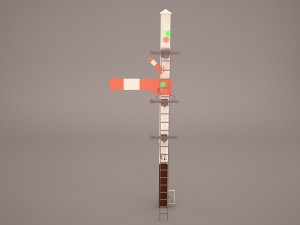 railroad crossing gate Modelo 3D