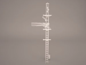 railroad crossing gate 3D Model