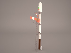 railroad crossing gate 3D Model