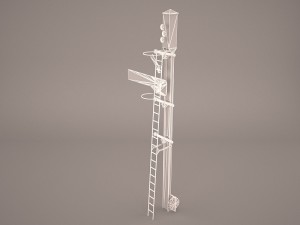 railroad crossing gate 3D Model