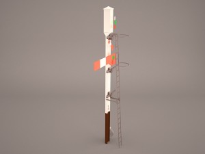 railroad crossing gate 3D Model