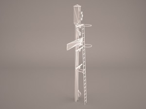 railroad crossing gate 3D Model