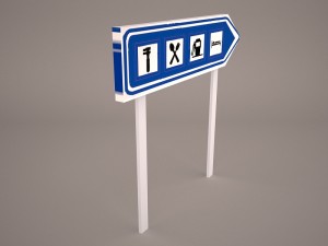 wooden arrow signs 3D Model