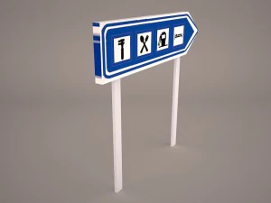 wooden arrow signs 3D Model