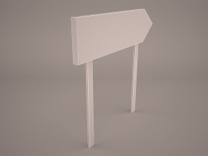 wooden arrow signs 3D Model
