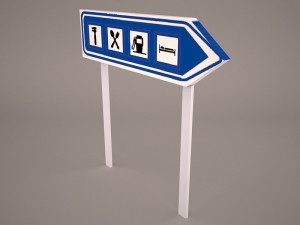 wooden arrow signs 3D Model