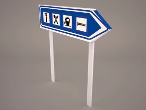 wooden arrow signs 3D Model