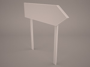 wooden arrow signs 3D Model