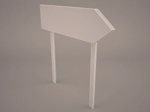 wooden arrow signs 3D Model