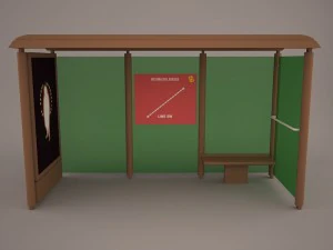 巴士候车亭 3D 模型