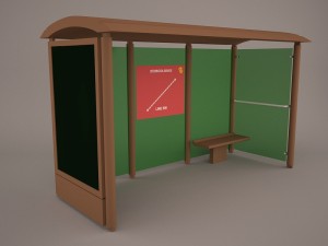 bus shelter 3D मॉडल