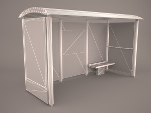 bus shelter 3D मॉडल