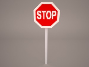 stop sign Modelo 3D