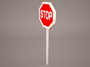 stop sign Modelo 3D