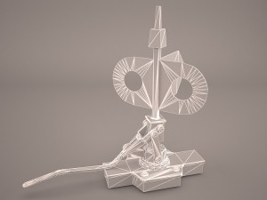 vintage knife switch 3D 模型