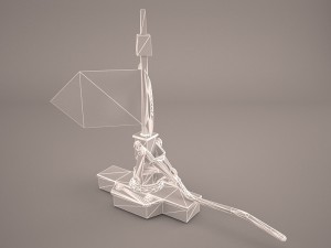 vintage knife switch 3D 模型