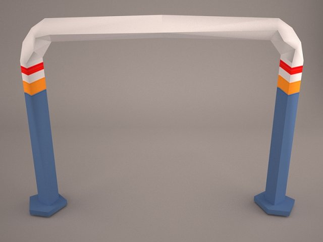 road barriers 3D-Modell .c4d .max .obj .3ds .fbx .stl .blend 