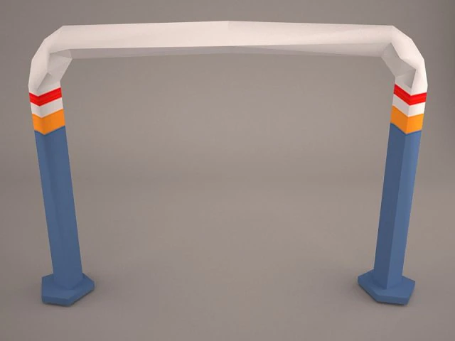 road barriers 3D Model .c4d .max .obj .3ds .fbx .stl .blend