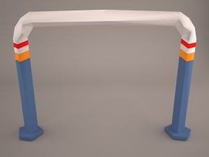 road barriers 3D Model