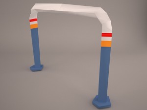 road barriers 3D-Modell