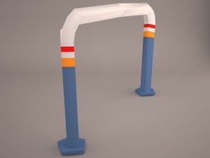 road barriers 3D-Modell